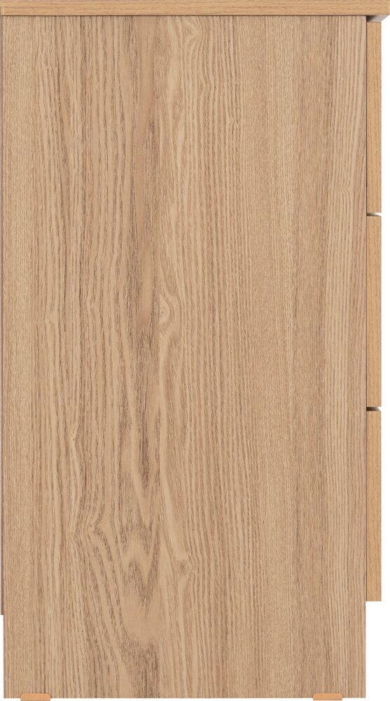Tessa 3 Drawer Chest - Natural Oak Effect