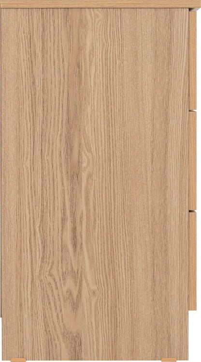 Tessa 3 Drawer Chest - Natural Oak Effect