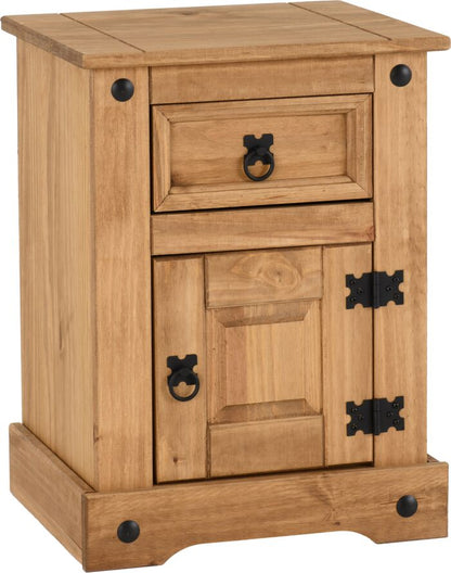 Corona Petite Bedside - Distressed Waxed Pine