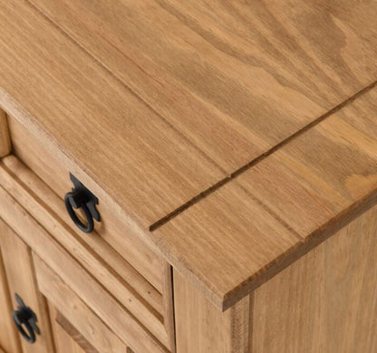 Corona Petite Bedside - Distressed Waxed Pine