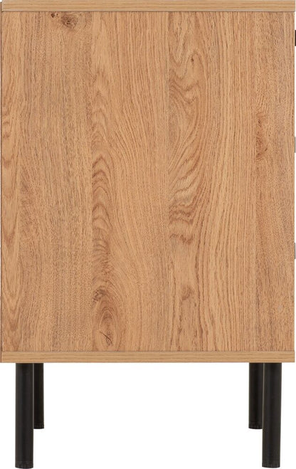 Leon 3 Drawer Bedside - Medium Oak Effect