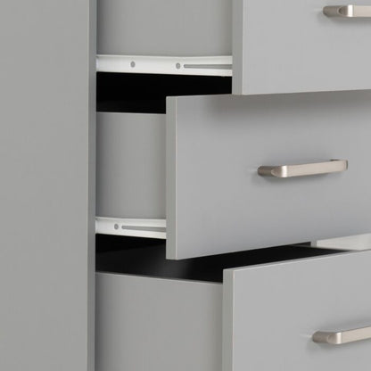 Dakota 3 Drawer Bedside - Light Grey