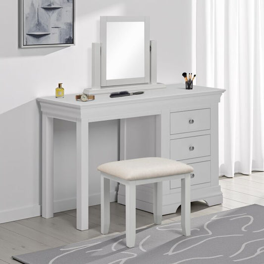 Bordeaux 3 Drawer Dressing Table - Pebble Grey
