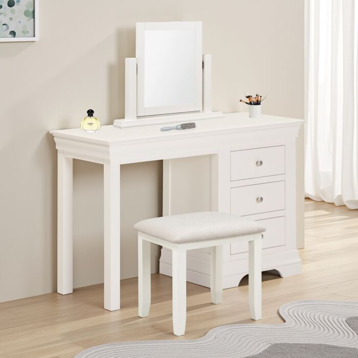 Bordeaux 3 Drawer Dressing Table - Ivory