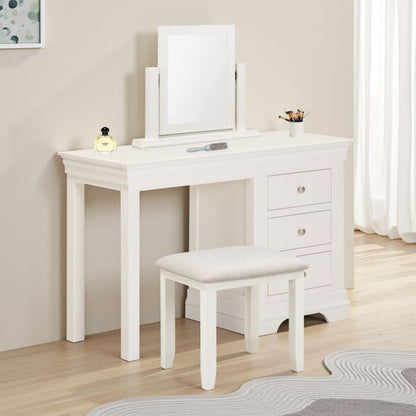 Bordeaux 3 Drawer Dressing Table - Ivory