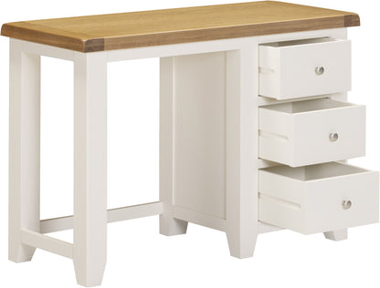 Windsor 3 Drawer Dressing Table - Ivory/Oak