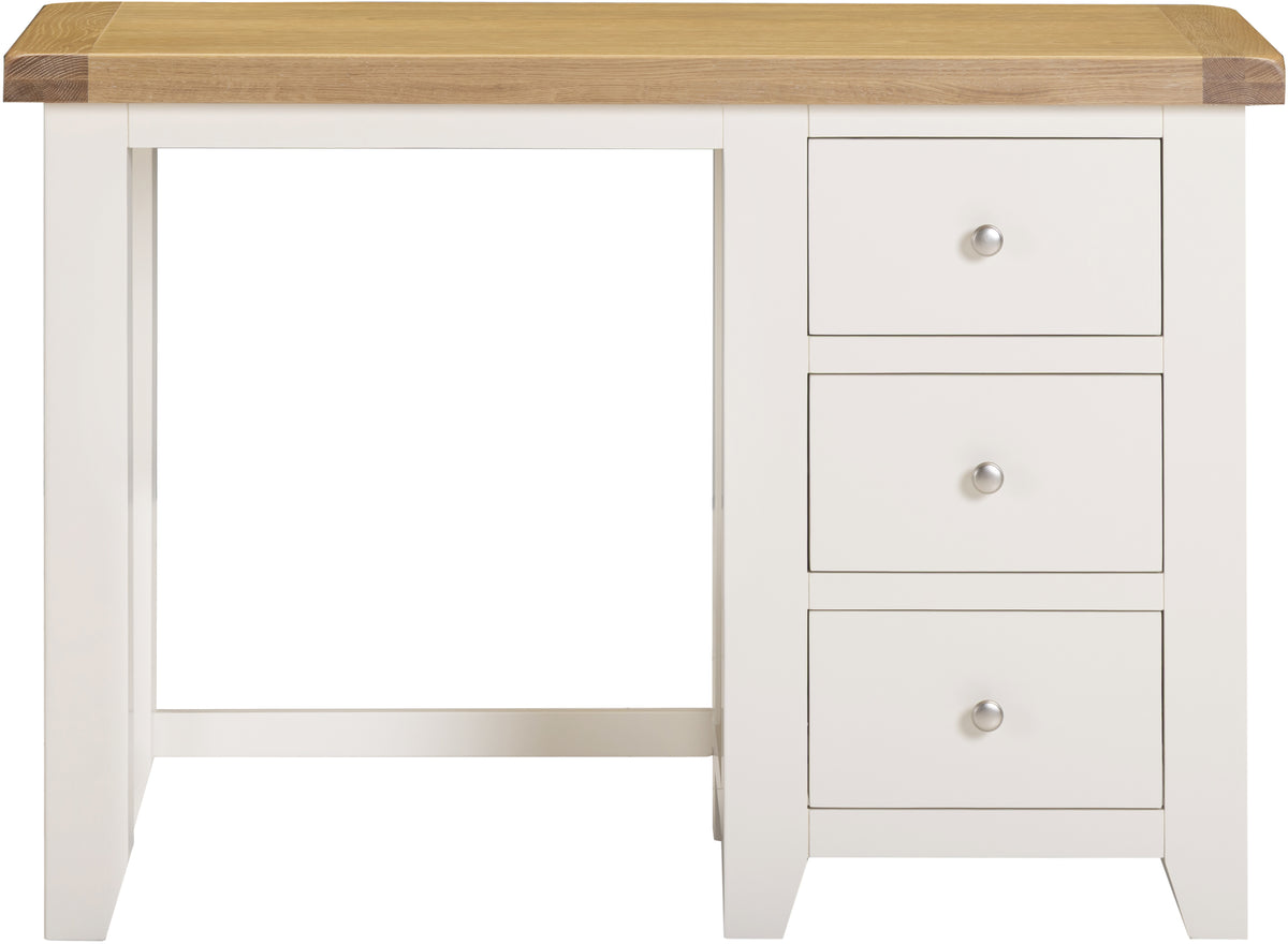 Windsor 3 Drawer Dressing Table - Ivory/Oak