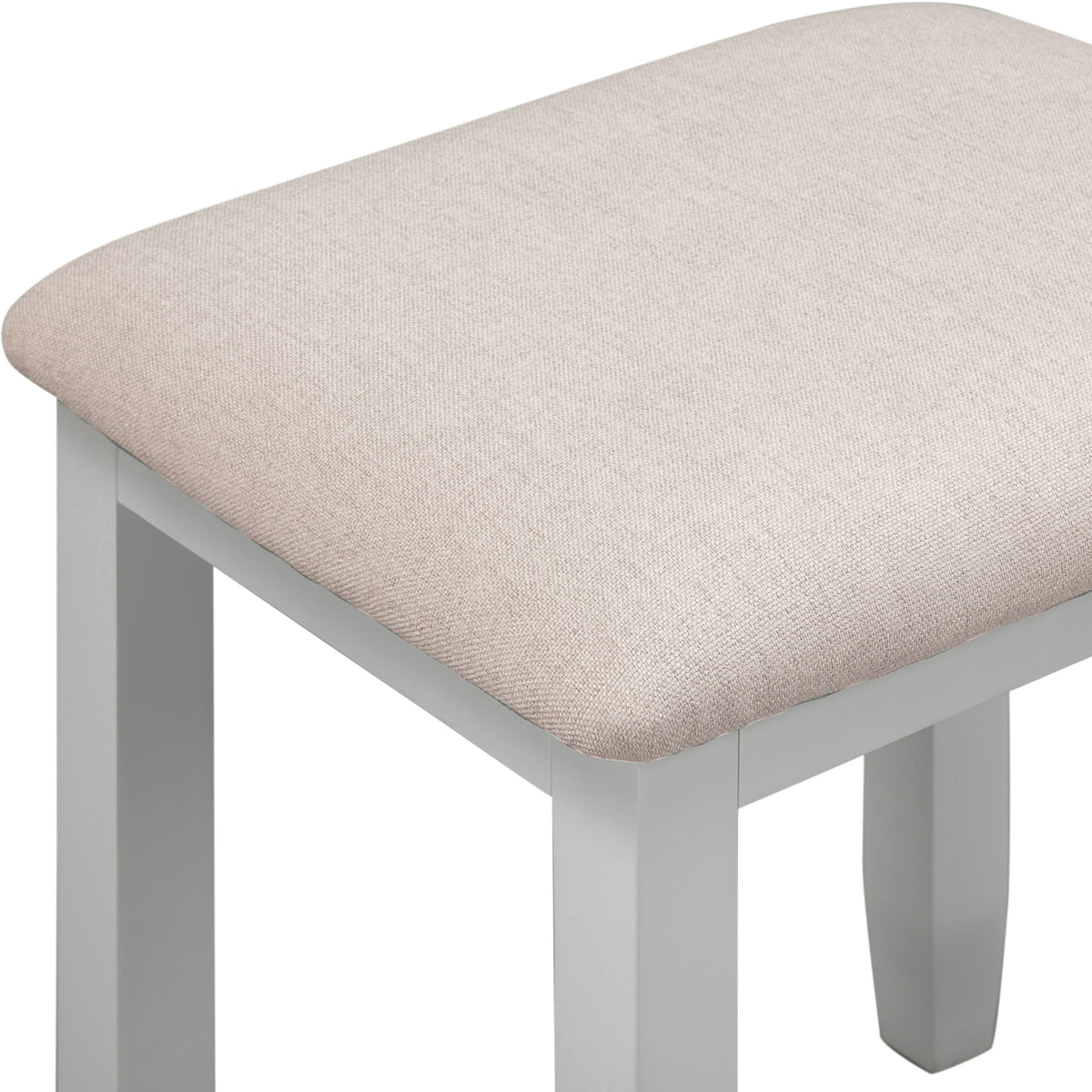 Bordeaux Dressing Table Stool - Ivory/Oat Fabric
