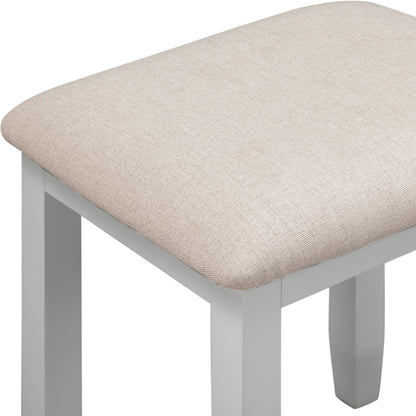 Bordeaux Dressing Table Stool - Ivory/Oat Fabric