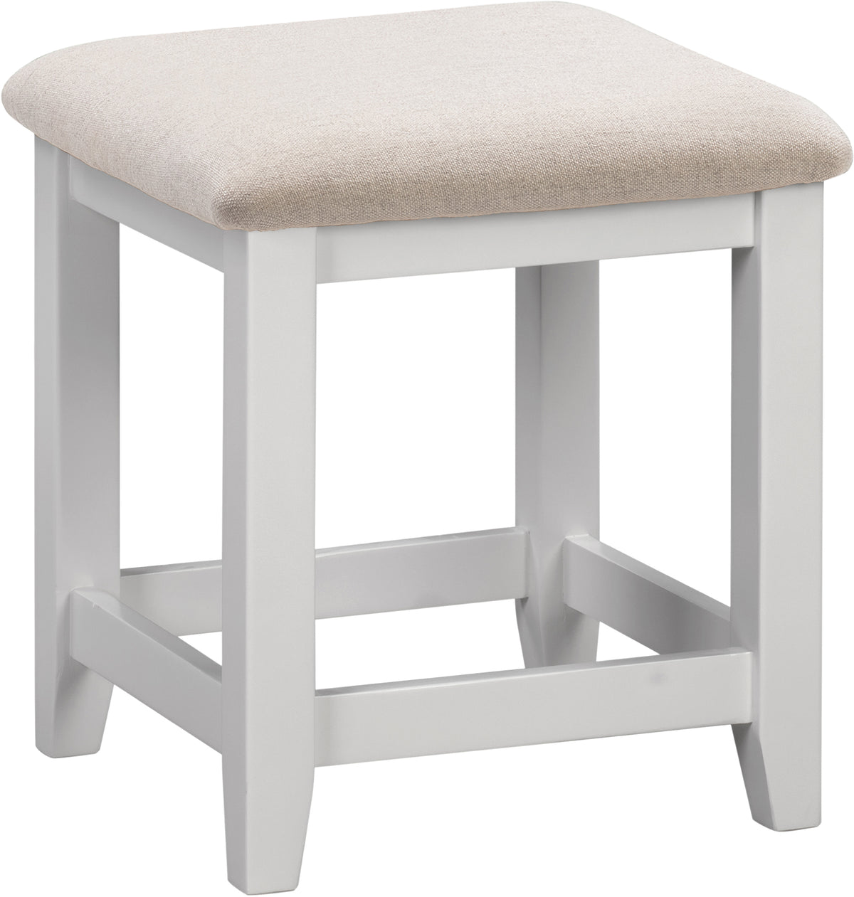 Windsor Dressing Table Stool - Pebble Grey/Oat Fabric