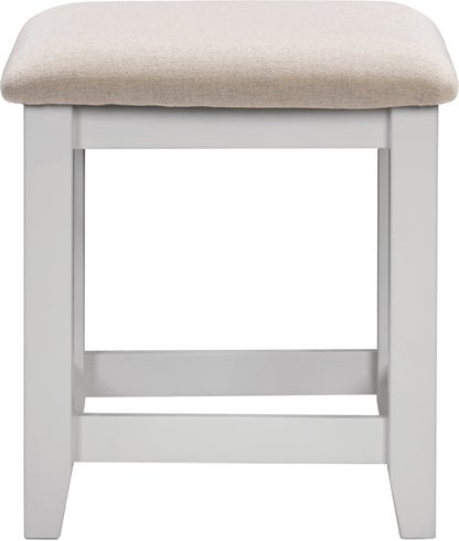 Windsor Dressing Table Stool - Pebble Grey/Oat Fabric