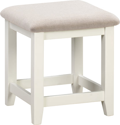 Windsor Dressing Table Stool - Ivory/Oat Fabric