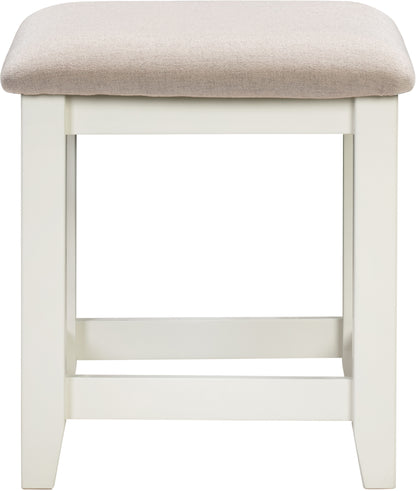 Windsor Dressing Table Stool - Ivory/Oat Fabric