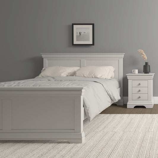 Bordeaux 4'6" Bed High Foot End - Ivory