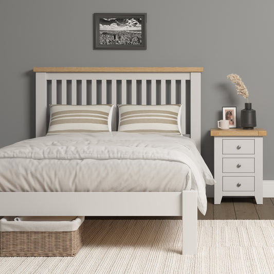 Windsor 5' Bed Low Foot End - Ivory/Oak