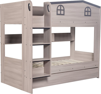 Hector Bunk Bed & Trundle Set - Ash Grey