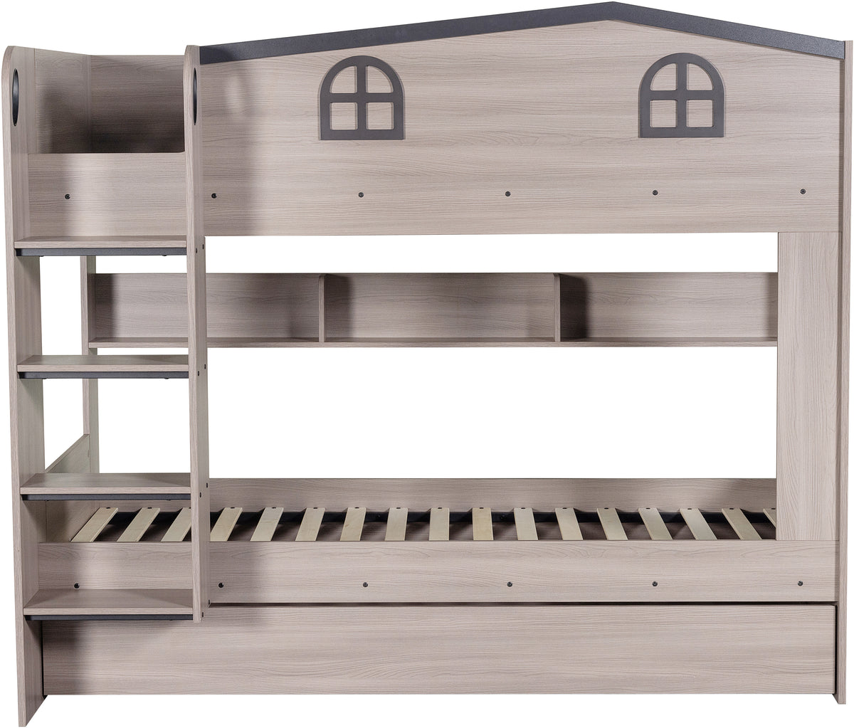 Hector Bunk Bed & Trundle Set - Ash Grey