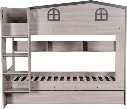 Hector Bunk Bed & Trundle Set - Ash Grey