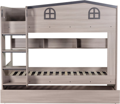 Hector Bunk Bed & Trundle Set - Ash Grey