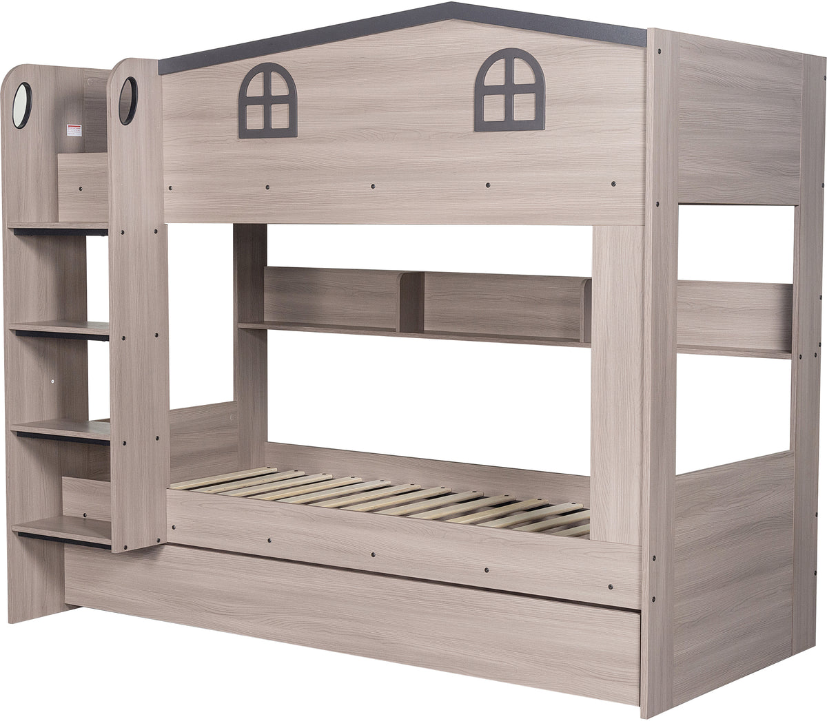 Hector Bunk Bed & Trundle Set - Ash Grey