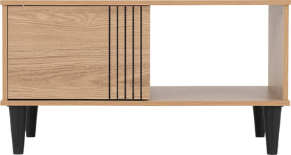 Tessa 1 Door Coffee Table - Natural Oak Effect