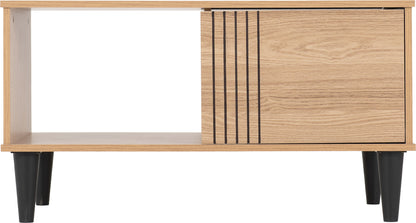 Tessa 1 Door Coffee Table - Natural Oak Effect
