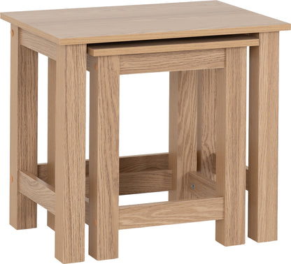 Tessa Nest of 2 Tables - Natural Oak Effect