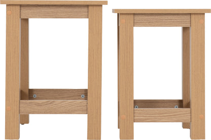 Tessa Nest of 2 Tables - Natural Oak Effect