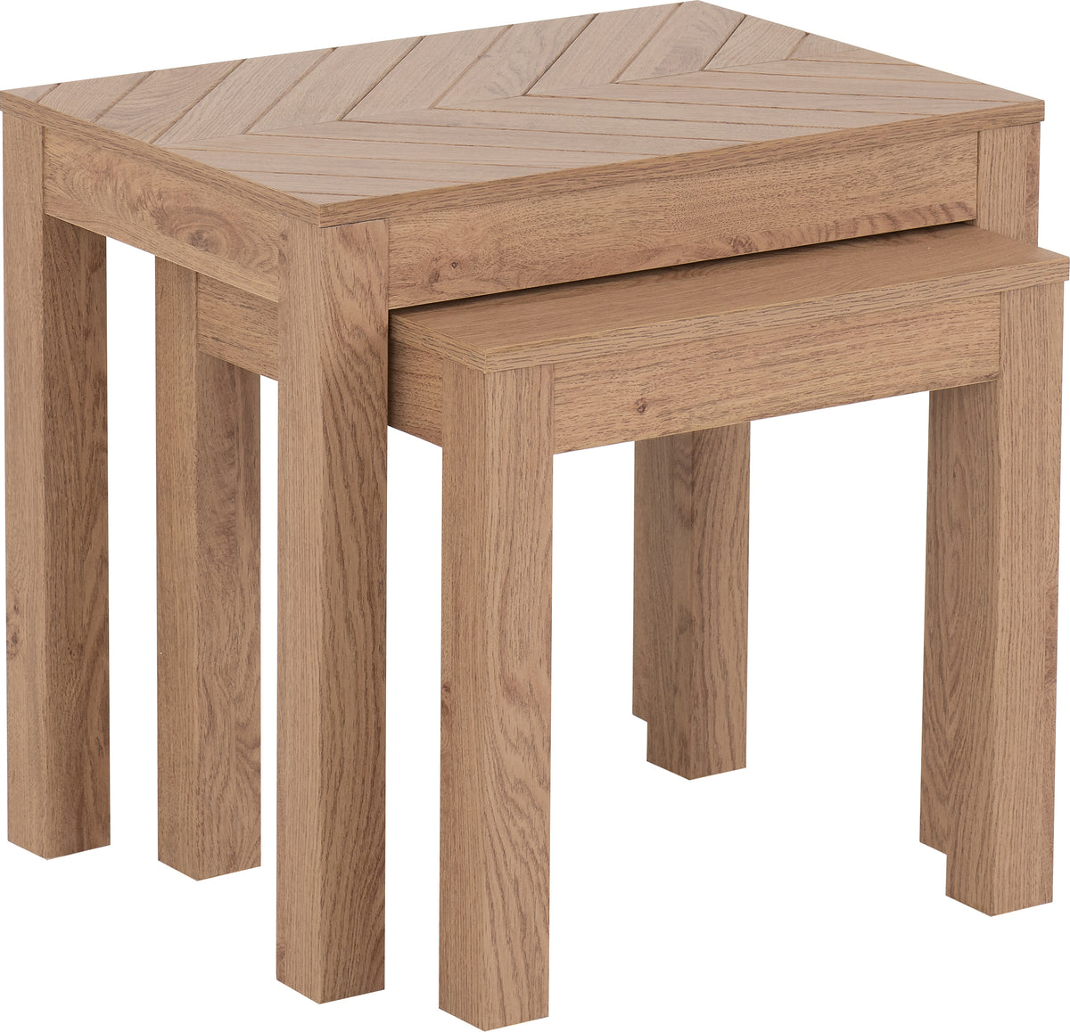Leon Nest of 2 Tables - Medium Oak Effect
