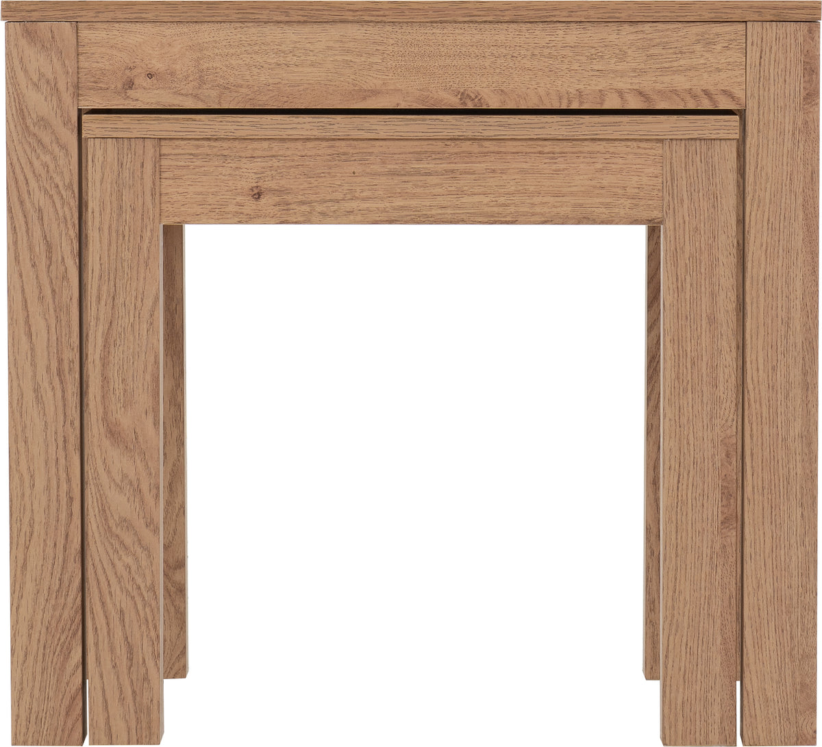 Leon Nest of 2 Tables - Medium Oak Effect