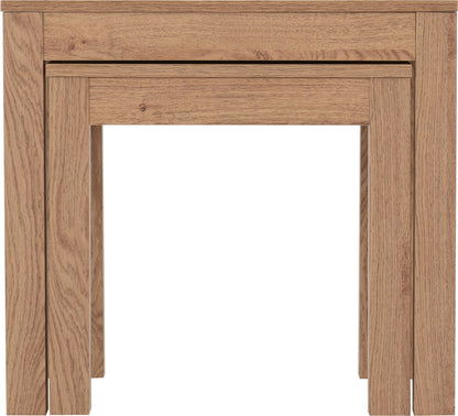 Leon Nest of 2 Tables - Medium Oak Effect