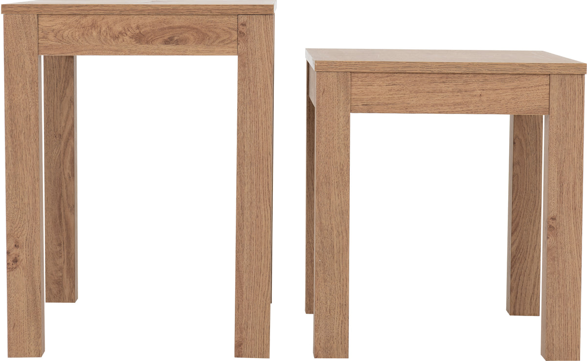 Leon Nest of 2 Tables - Medium Oak Effect