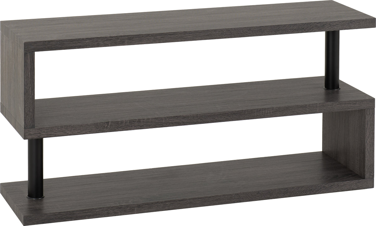 Quebec TV Stand - Black Wood Grain/Black