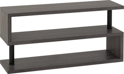 Quebec TV Stand - Black Wood Grain/Black