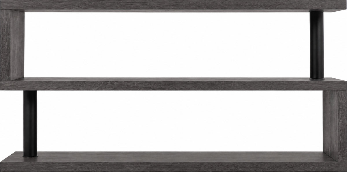 Quebec TV Stand - Black Wood Grain/Black