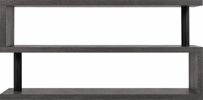 Quebec TV Stand - Black Wood Grain/Black