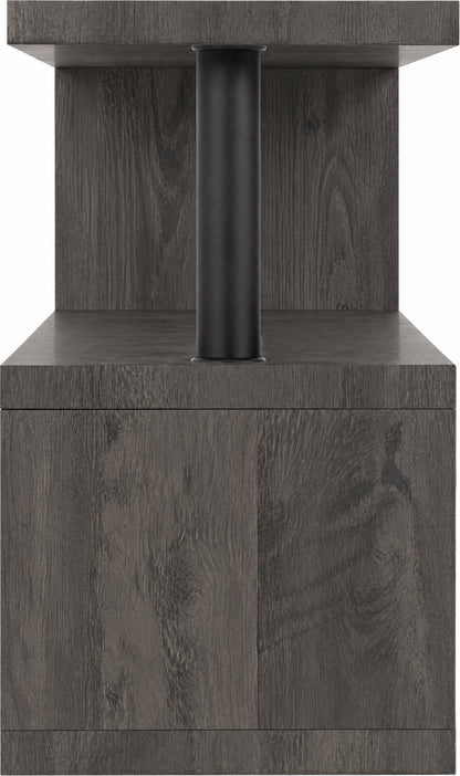 Quebec TV Stand - Black Wood Grain/Black