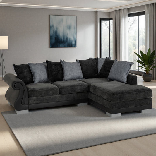 Elsa Corner Sofa - Dark Grey