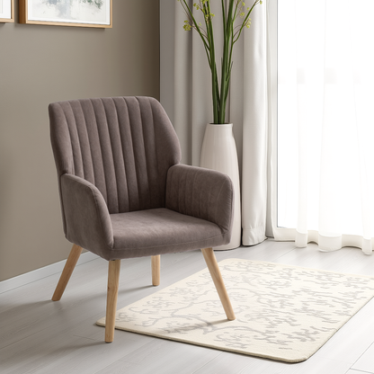 Jordan Occasional Chair - Brown Velvet Fabric