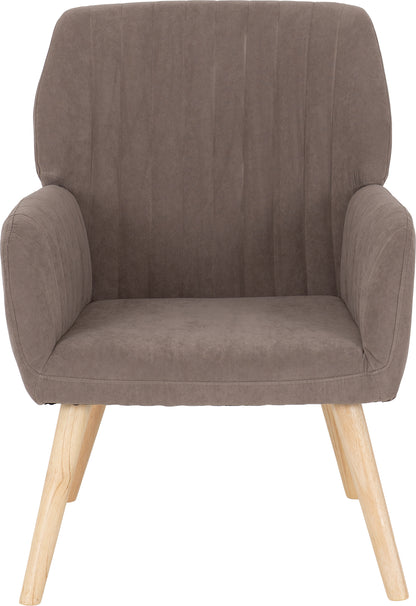 Jordan Occasional Chair - Brown Velvet Fabric