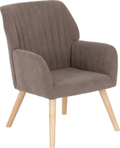 Jordan Occasional Chair - Brown Velvet Fabric