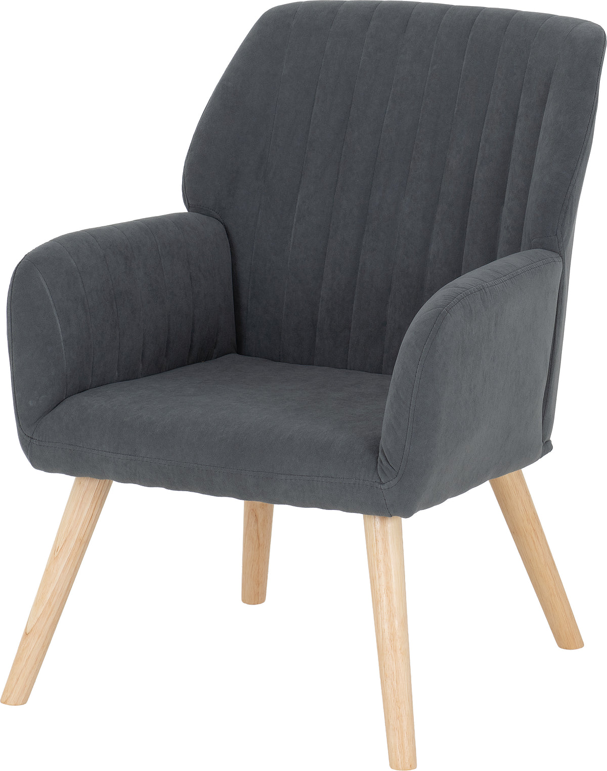 Jordan Occasional Chair - Dark Grey Velvet Fabric