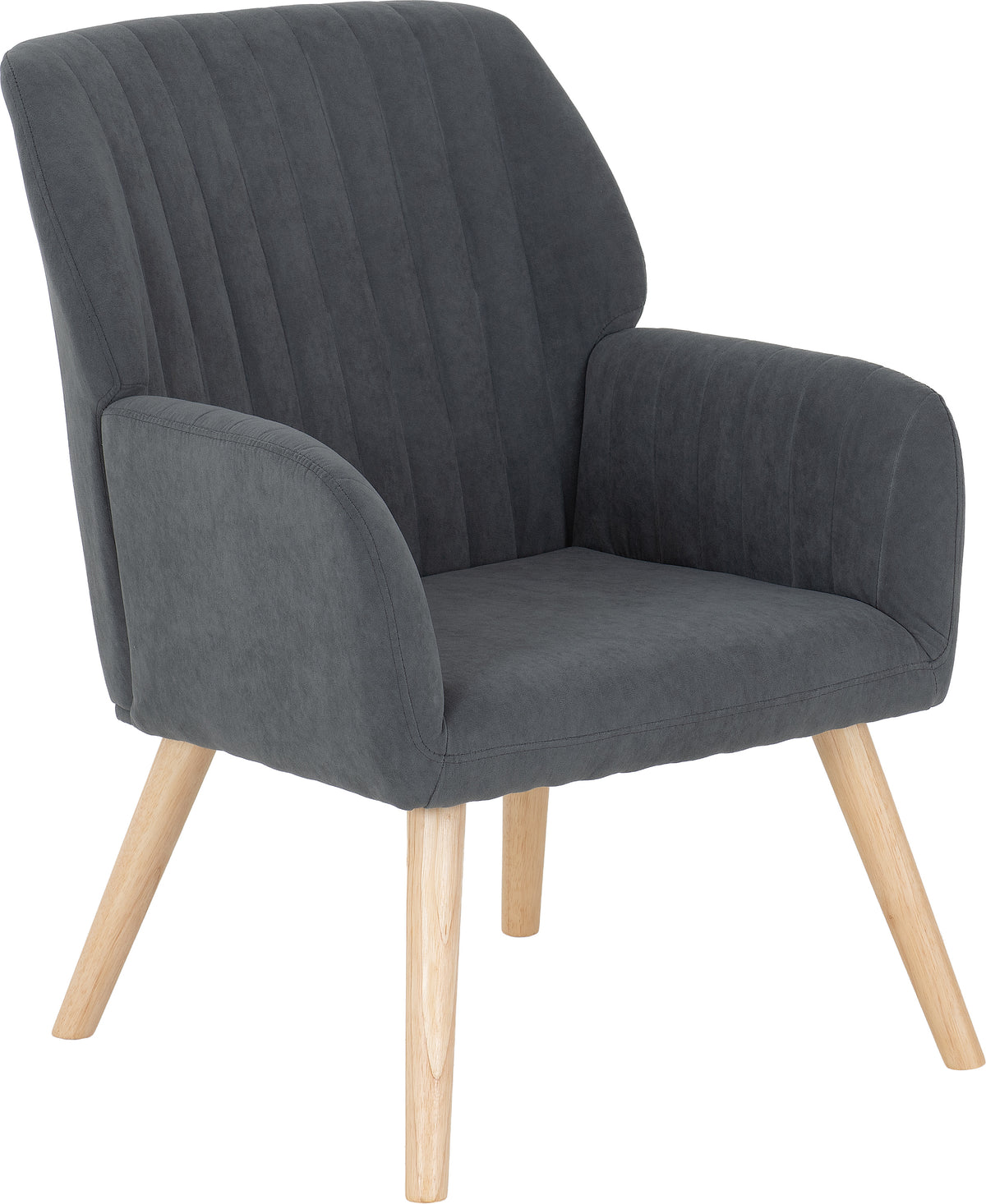 Jordan Occasional Chair - Dark Grey Velvet Fabric