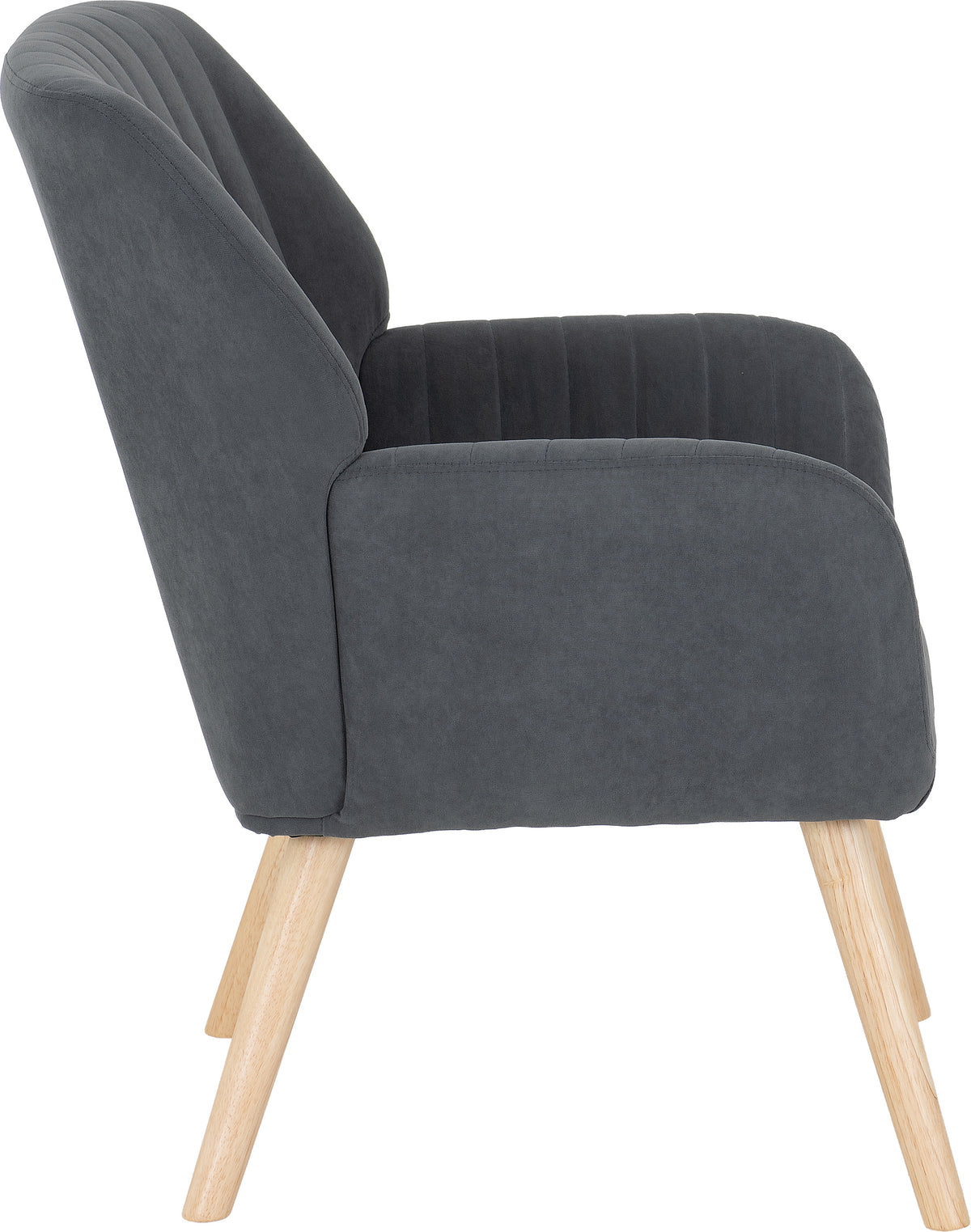 Jordan Occasional Chair - Dark Grey Velvet Fabric