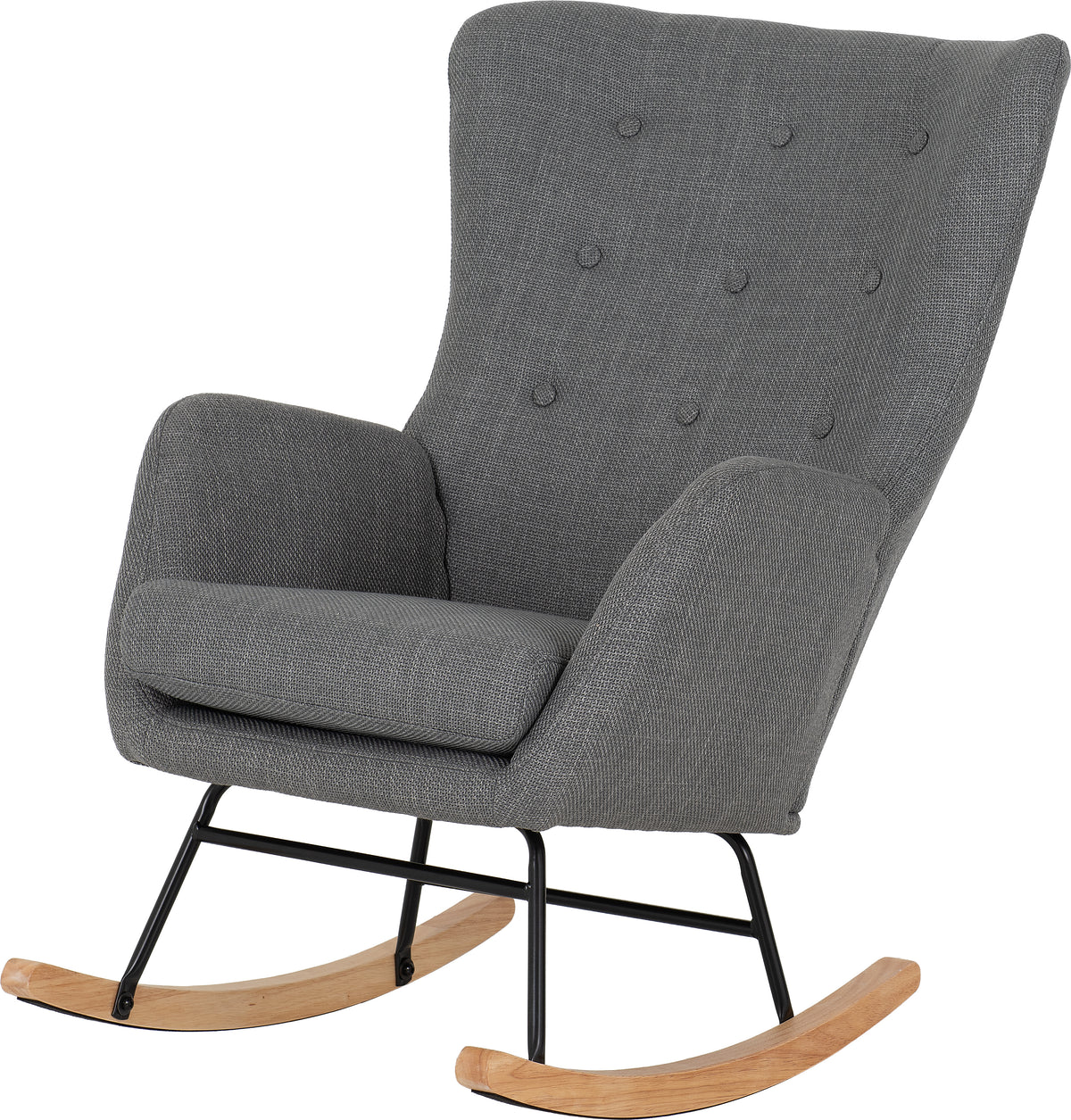 Hayden Rocking Chair - Dark Grey Fabric