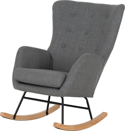 Hayden Rocking Chair - Dark Grey Fabric