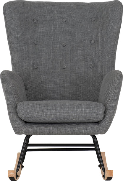 Hayden Rocking Chair - Dark Grey Fabric