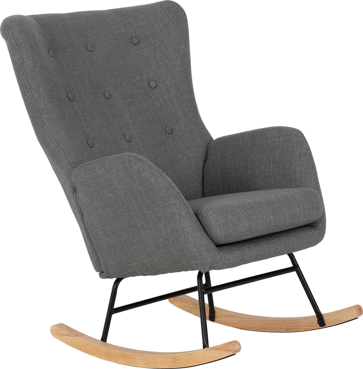 Hayden Rocking Chair - Dark Grey Fabric