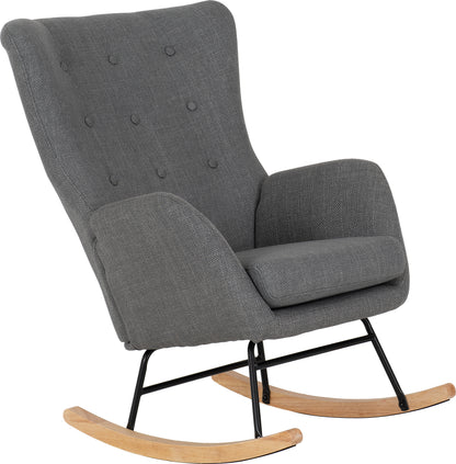 Hayden Rocking Chair - Dark Grey Fabric