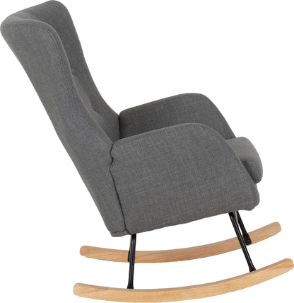 Hayden Rocking Chair - Dark Grey Fabric